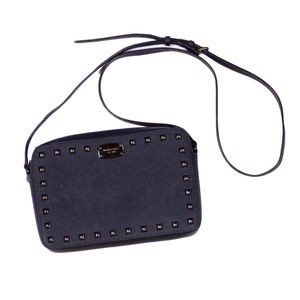 MICHAEL KORS Stud Saffiano Crossbody Bag Navy